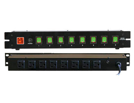 MR DJ PSC400 8 Port Power Switcher Surge Protectors ON / OFF Power Center