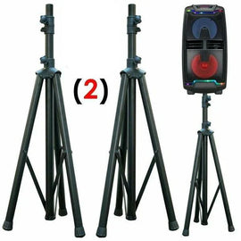 2 MR DJ SS250 Universal Black Heavy Duty Folding Tripod PRO PA DJ Home On Stage Speaker Stand