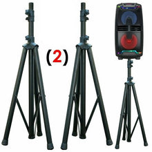 Load image into Gallery viewer, 2 MR DJ Heavy Duty PA DJ Speaker Universal Adjustable Height Tripod Stands