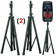 Load image into Gallery viewer, MR DJ SS300B One Pair Heavy Duty Pro Adjustable Height Tripod DJ PA Speaker Stands