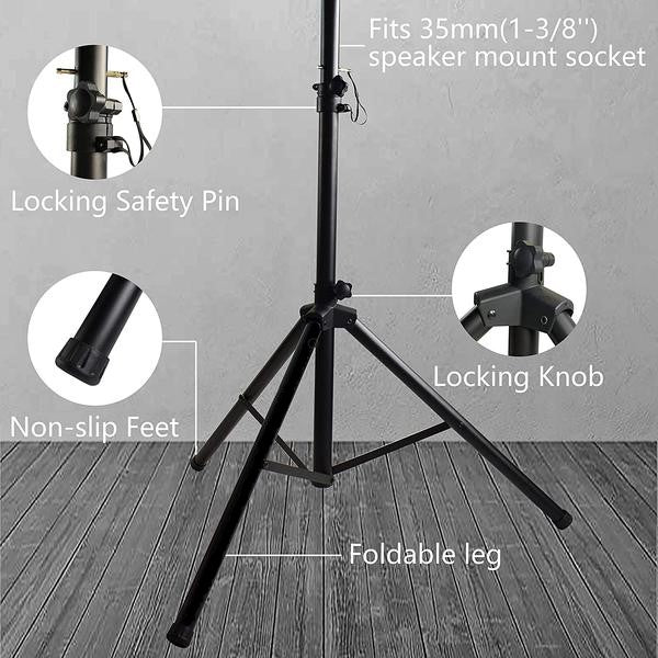 MR DJ DJ PRO Speaker Stand Tripod FoldOut Load Capacity 100LB Maximum Height 72"