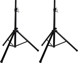 2 MR DJ Heavy Duty PA DJ Speaker Universal Adjustable Height Tripod Stands