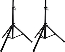 Load image into Gallery viewer, MR DJ Professional PA DJ 2 tripod speaker stands,4-6ft Adjustable Height, 35mm Compatible Insert, for stage/studio monitor/home