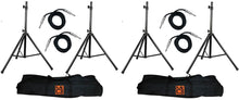 Load image into Gallery viewer, 2 MR DJ SS750PKG Speaker Stand with Road Carrying Bag &amp; 1/4" Cable Universal