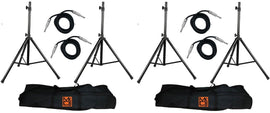 2 MR DJ SS750PKG Speaker Stand with Road Carrying Bag & 1/4