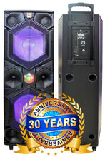 Load image into Gallery viewer, MR DJ VEGAS Double 15" Bluetooth Speaker <br/>Professional Dual 15” 3-Way Full-Range Powered/Active DJ PA Multipurpose Live Sound Bluetooth Loudspeaker