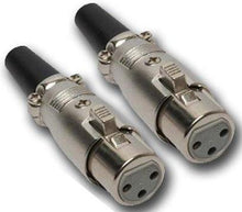 Load image into Gallery viewer, MR DJ XLRFH2 1-Pair XLR Female Head 3 Pin Connector Allows for Speaker Cables Mic