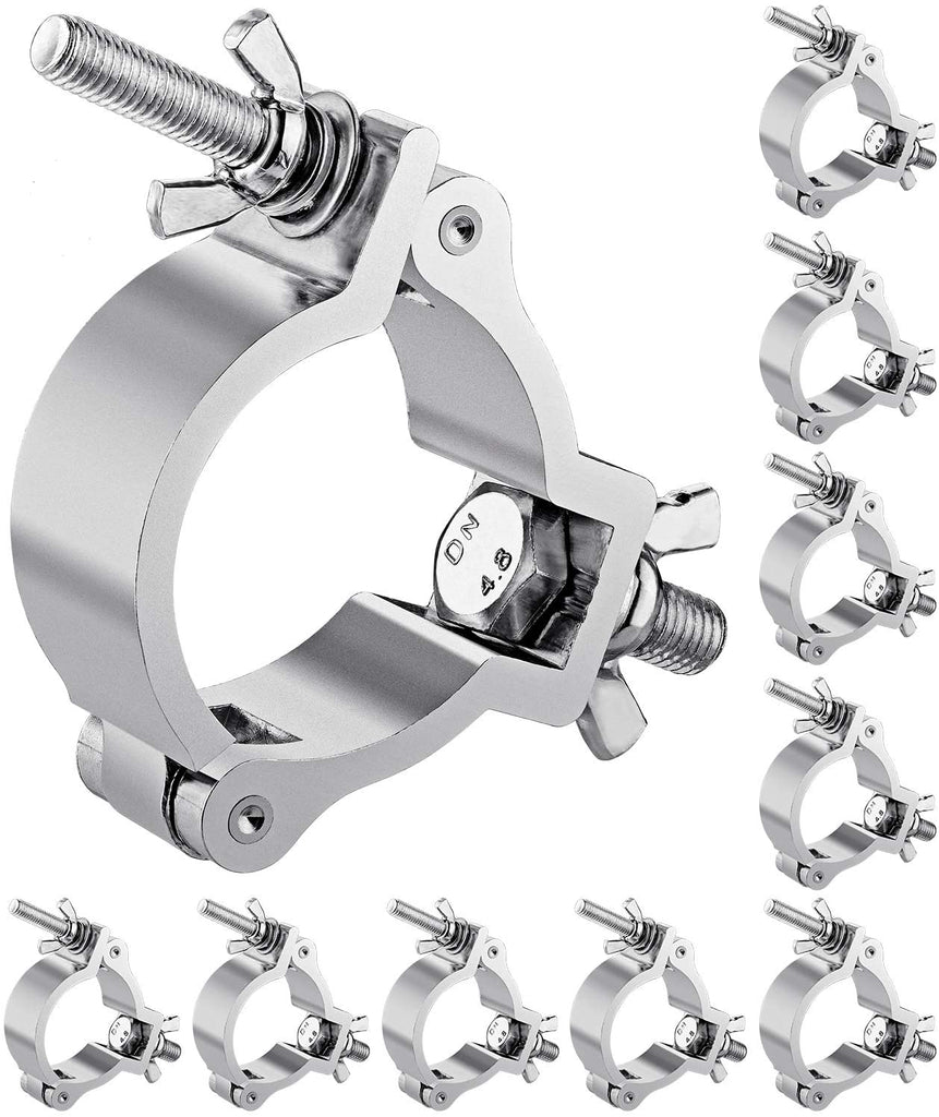 10 MR Truss C200 Premium Truss Clamp Stage Light Clamp, 2 Inch Aluminum Light Clamps for Truss, Heavy Duty 220lb LED Par Light Moving Head Lighting Clamps, Fit for 48-52mm OD Tube/Pipe