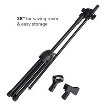 Load image into Gallery viewer, MR DJ MS600PKG 2 Microphone Stands with Mic Holder Clips &amp; Carry Bag