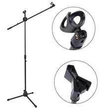 Load image into Gallery viewer, MR DJ MS600PKG 2 Microphone Stands with Mic Holder Clips &amp; Carry Bag