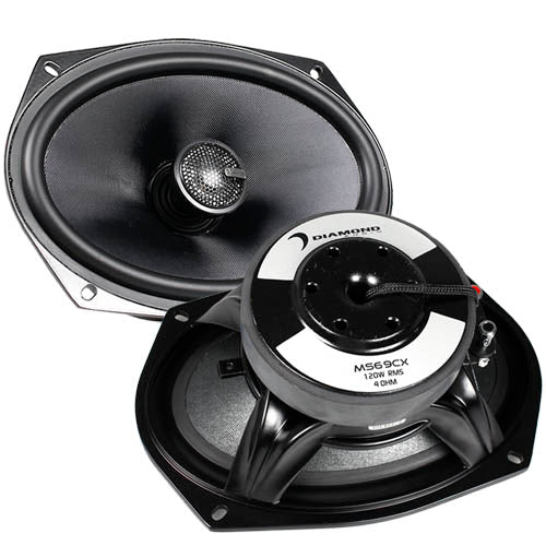 Diamond Audio MS69CX 6"X 9" 2-WAY High Output Coaxsub Speaker System,Pair