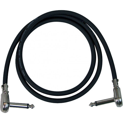 On-Stage PC536B Patch Cable with 1/4" TS Pancake (Flat) Connectors (3')