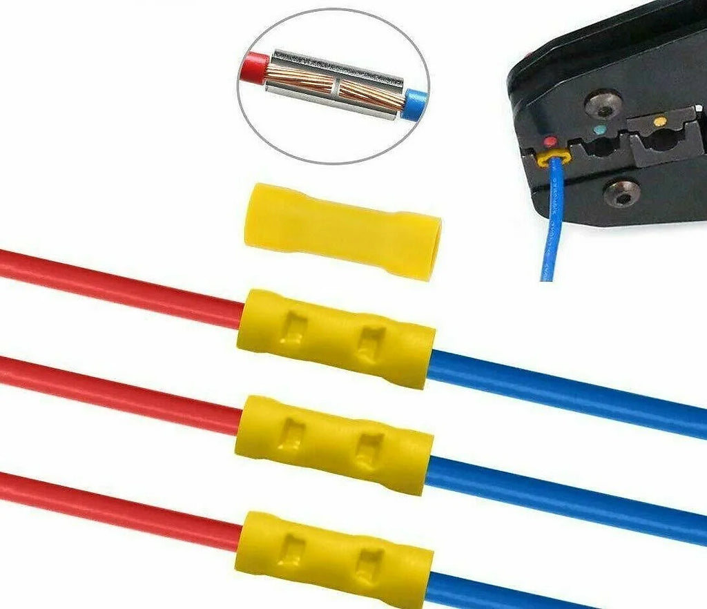 Absolute 500 pcs 16-14 Gauge NYLON AWG YELLOW insulated terminals Crimping connector