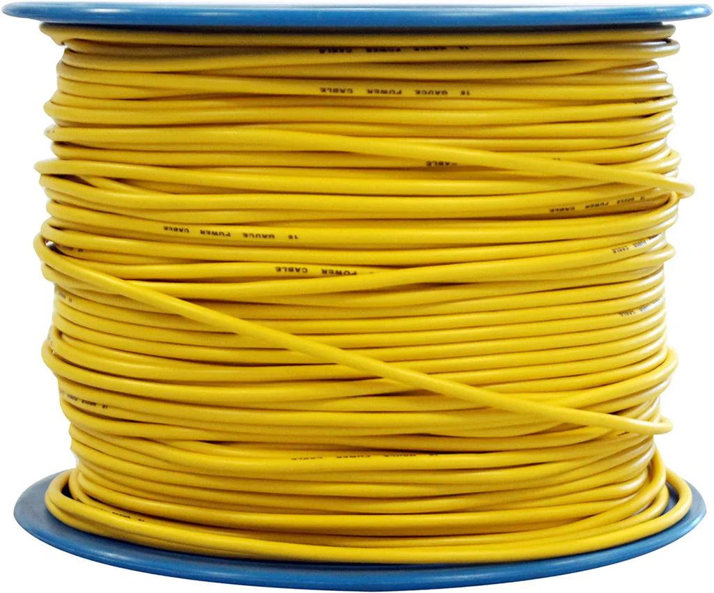 Absolute P16-500YL 16 Gauge 500' Yellow Spool Primary Remote Power Wire Cable