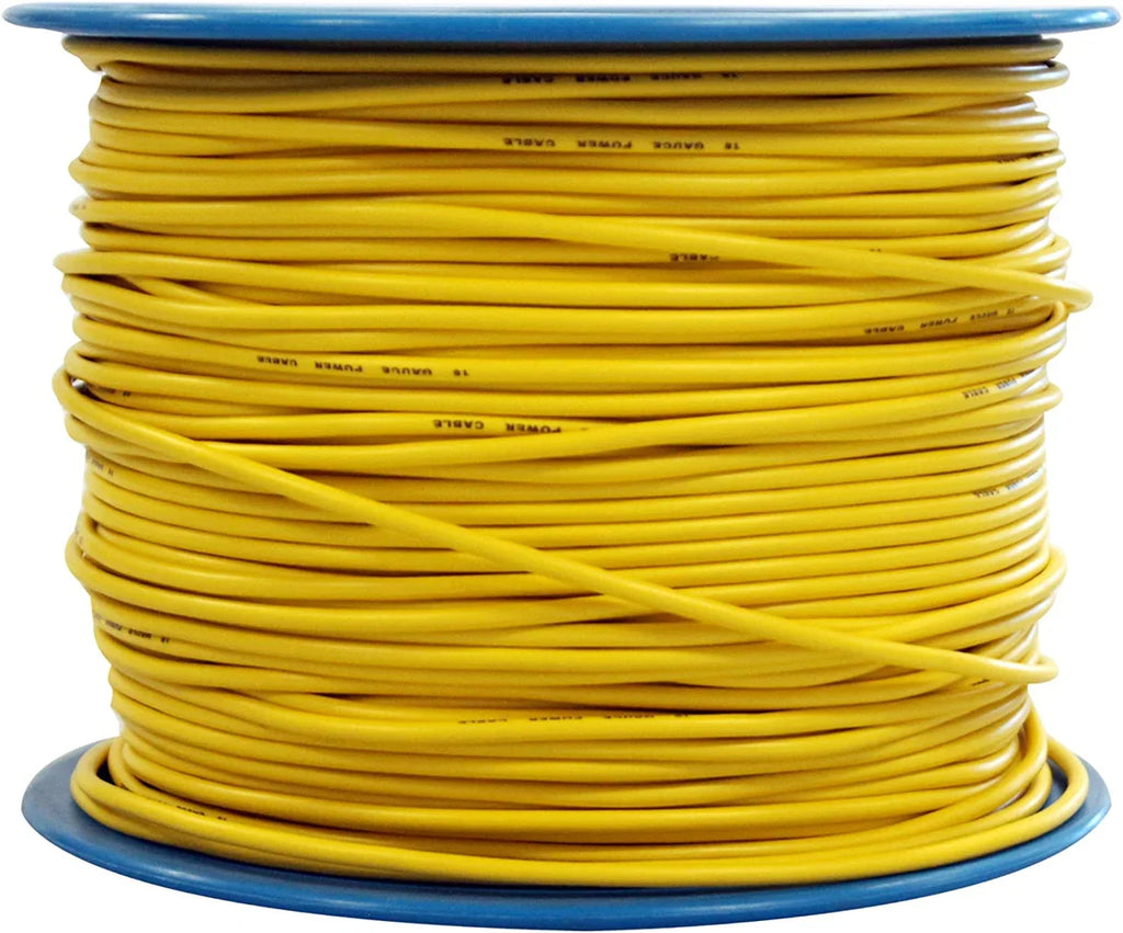 Absolute P16-500YL 16 Gauge 500-Feet Yellow Spool Primary Remote Power Wire Cable