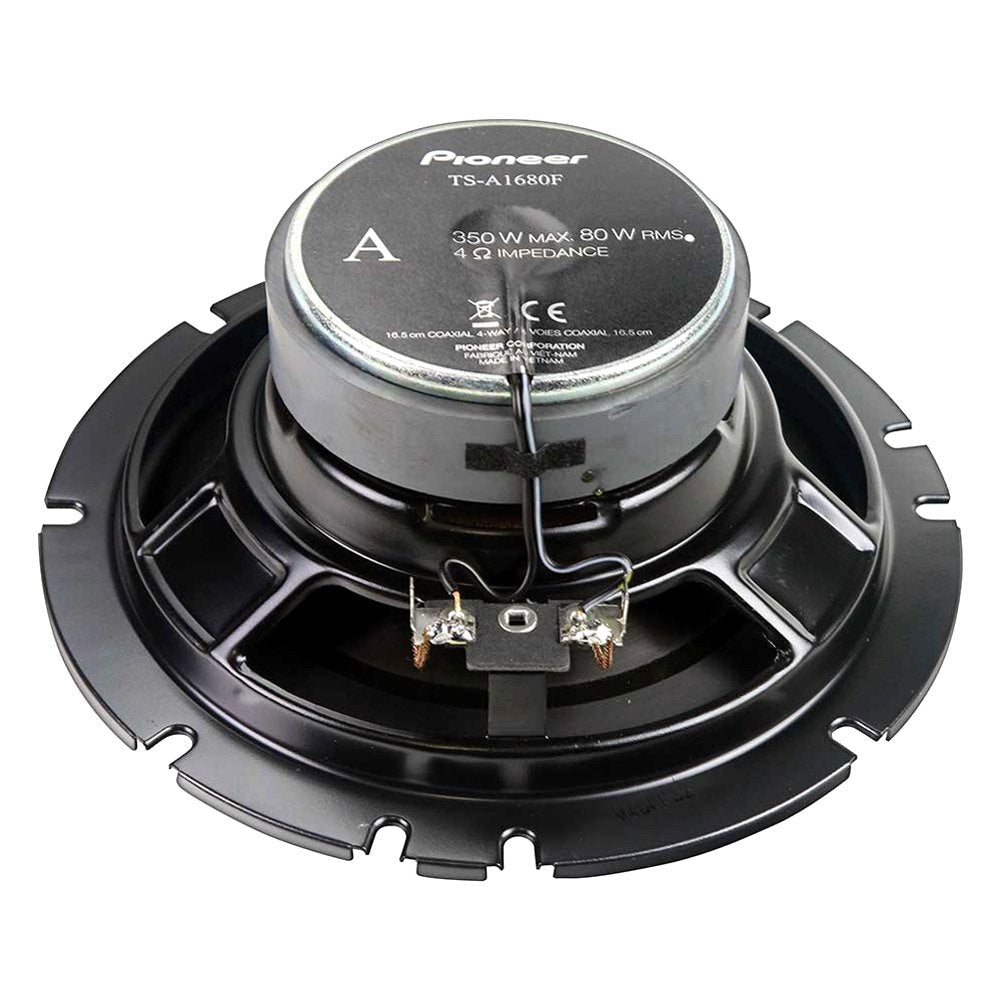 TS-A1680F 350W Max A-Series 6.5" 4-Way Coaxial Speakers & 72-4568 Speaker Harness for Selected General Motor Vehicles