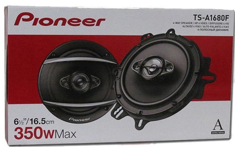 2 Pairs of Pioneer 6-1/2" 6.5" 4-Way 350 Watt Coaxial Car Audio Speakers TS-A1680F (4 Speakers) + Absolute Cell Phone Magnet