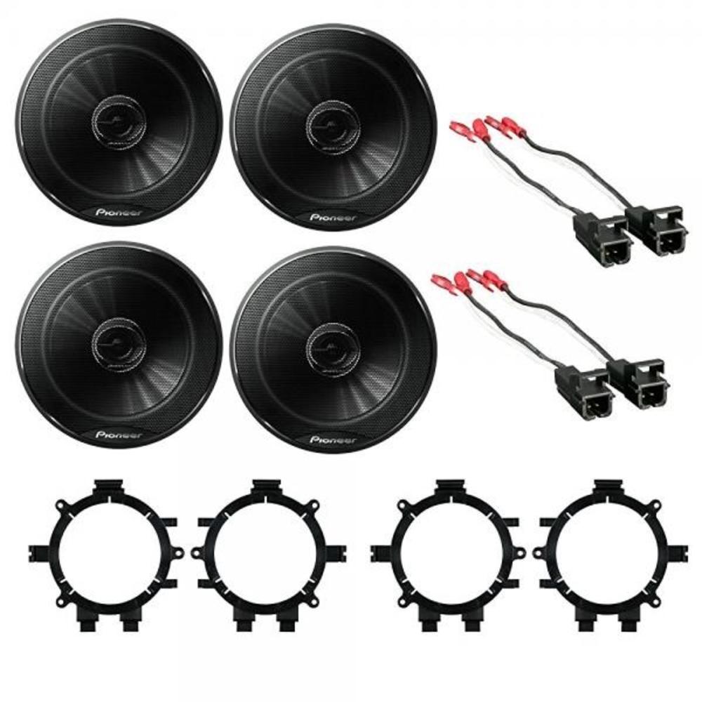 4 X 6.5" Car Audio Stereo Front & Rear Speakers W/Mounting Bracket and Wire Harness