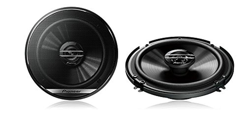 Pioneer TS-G1620F 2 Way 6.5" Front & Rear Door Speakers  + Harness & Install Speaker Adapter 1995-up Select GM Full Size Trucks & SUVs