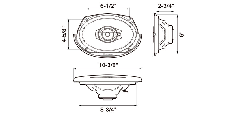 Pioneer (2 Pairs) TS-G6930F 6" x 9" 3-Way Coaxial Car Speakers 400 Watts 4 ohm w/Free 16 Gauge 50ft Speaker Wire