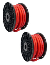 Load image into Gallery viewer, 2 XP Audio SPW-0-50RD 1/0 Gauge Red Power Ground Cable 50 FT (100 Feet Total) Xtreme Twisted Battery Wire Cables