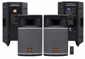 MR DJ PRO115BT & PRO115S PA DJ Active & Passive Loudspeaker & Stands Professional PRO PA DJ 15