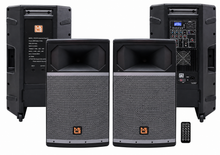 Load image into Gallery viewer, MR DJ PRO115BT &amp; PRO115S PA DJ Active &amp; Passive Speaker &amp; Stands Professional PRO PA DJ 15" 2-Way Full-Range Active &amp; Passive DJ PA Multipurpose Live Sound Loudspeaker