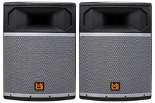 Load image into Gallery viewer, MR DJ PRO115BT &amp; PRO115S PA DJ Active &amp; Passive Loudspeaker &amp; Stands Professional PRO PA DJ 15" 2-Way Full-Range Active &amp; Passive Loudspeaker