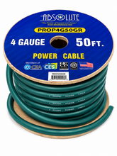 Load image into Gallery viewer, Absolute PROP4G50GR Pro Green 50 Feet 4 Gauge Ultra Flexible Power/Ground Battery Amp 12V Cable Wire