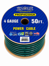 Load image into Gallery viewer, Absolute PROP4G50GR Pro Green 50 Feet 4 Gauge Ultra Flexible Power/Ground Battery Amp 12V Cable Wire