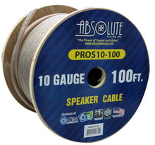 Load image into Gallery viewer, Absolute USA PROS10100 10 Gauge Speaker Wire 100' 10 Gauge PRO PA DJ Car Home Marine Audio Speaker Wire Cable Spool