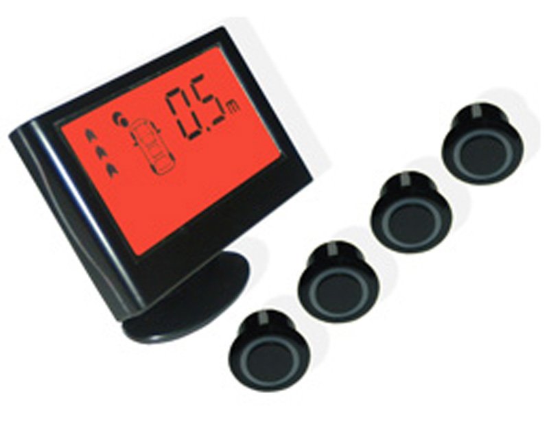 Absolute Universal Front and Rear Parking Sensor System w 8 Black Parking Sensor