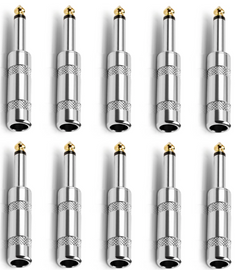 MR DJ QMH10 5 Pair Large Barrel 6.35mm 1/4