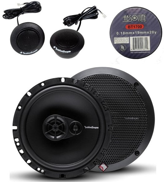 Rockford Fosgate R1T-S 1" Tweeter & R165X3 6.5" 3-Way Coaxial Speaker