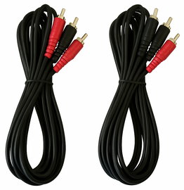 2 Absolute RCABK25 25FT RCA Audio Cable 2-Channel Male to Male OFC Copper Gold Plated