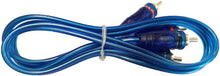 Load image into Gallery viewer, 6 Absolute 3 Ft 2 Ch Blue Twisted Car Amp Gold RCA Jack Cable Interconnect