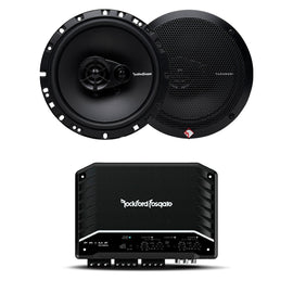 Rockford Fosgate R2-300X4 300 Watts 4-Ch Amplifier + 2 Pairs R165X3 6.5
