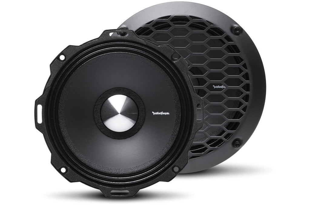 Rockford Fosgate PPS4-6 6.5" 400W 4-Ohm Midrange Car Audio Speaker with Fiber Reinforced Paper Cone and Stamp Cast Aluminum Frame