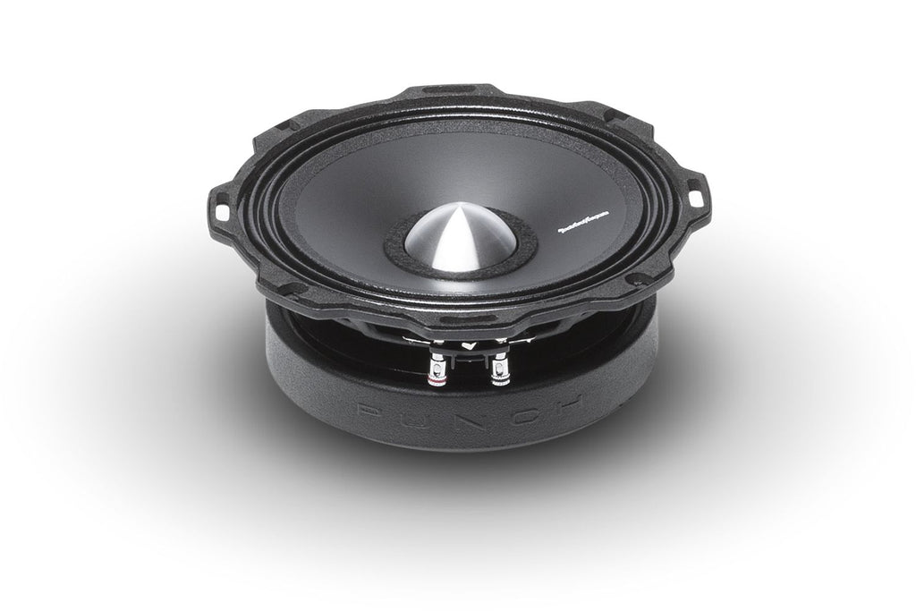 4 Rockford Fosgate PPS4-6 6.5" 400W 4-Ohm Midrange Car Audio Speaker with Fiber Reinforced Paper Cone and Stamp Cast Aluminum Frame