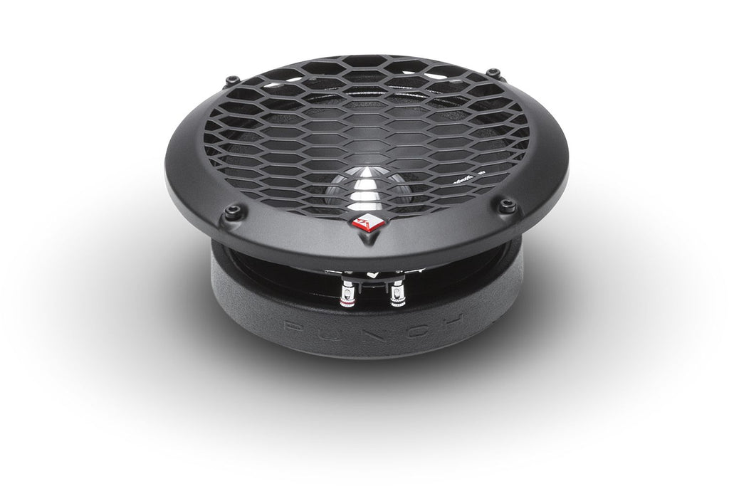 Rockford Fosgate PPS4-6 6.5" 400W 4-Ohm Midrange Car Audio Speaker with Fiber Reinforced Paper Cone and Stamp Cast Aluminum Frame