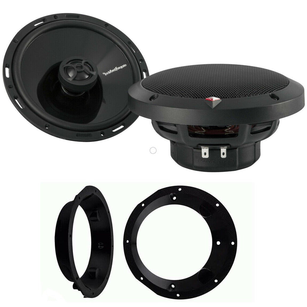 Rockford Fosgate Punch 6.5" 2-Way Full Range Speaker Kit For Harley Touring 2014-UP & American Terminal Speaker Adapter Install Kit Stereo Radio
