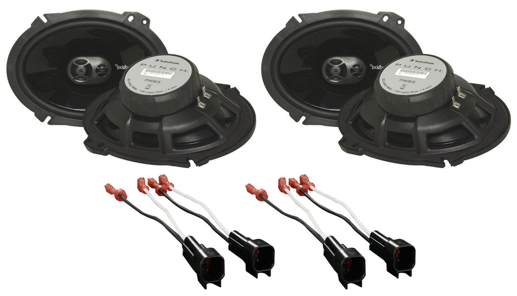 Rockford P1683 6x8" Front+Rear Factory Speaker Replacement For 2005-2006 Ford Mustang Factory Speaker Replacement Kit