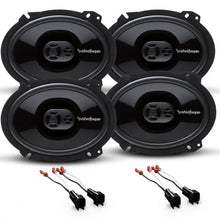 Load image into Gallery viewer, 2004-14 Ford F150 Rockford Fosgate Punch Package w Amplifier &amp; 6x8" Speakers (4) P1683 6" x 8" 3Way Coaxial Car Speakers + P400X4 4Channel Class AB Full Range Amplifier + (4) Speaker Adapter Harnesses