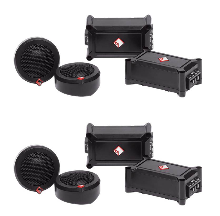 4 New Rockford Fosgate P1T-S 1" 240 Watt Dome Car Audio Stereo Tweeter Systems