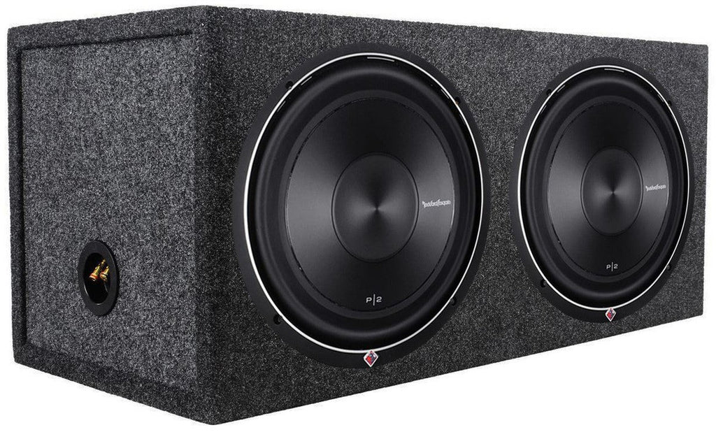 2 Rockford Fosgate P2D2-12 12" 1600W Car Subwoofers + Dual Sealed Sub Box