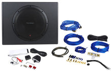 Load image into Gallery viewer, Rockford Fosgate Punch P300-12 Single 12" subwoofer enclosure with 300-watt amp + Blue Amp kit