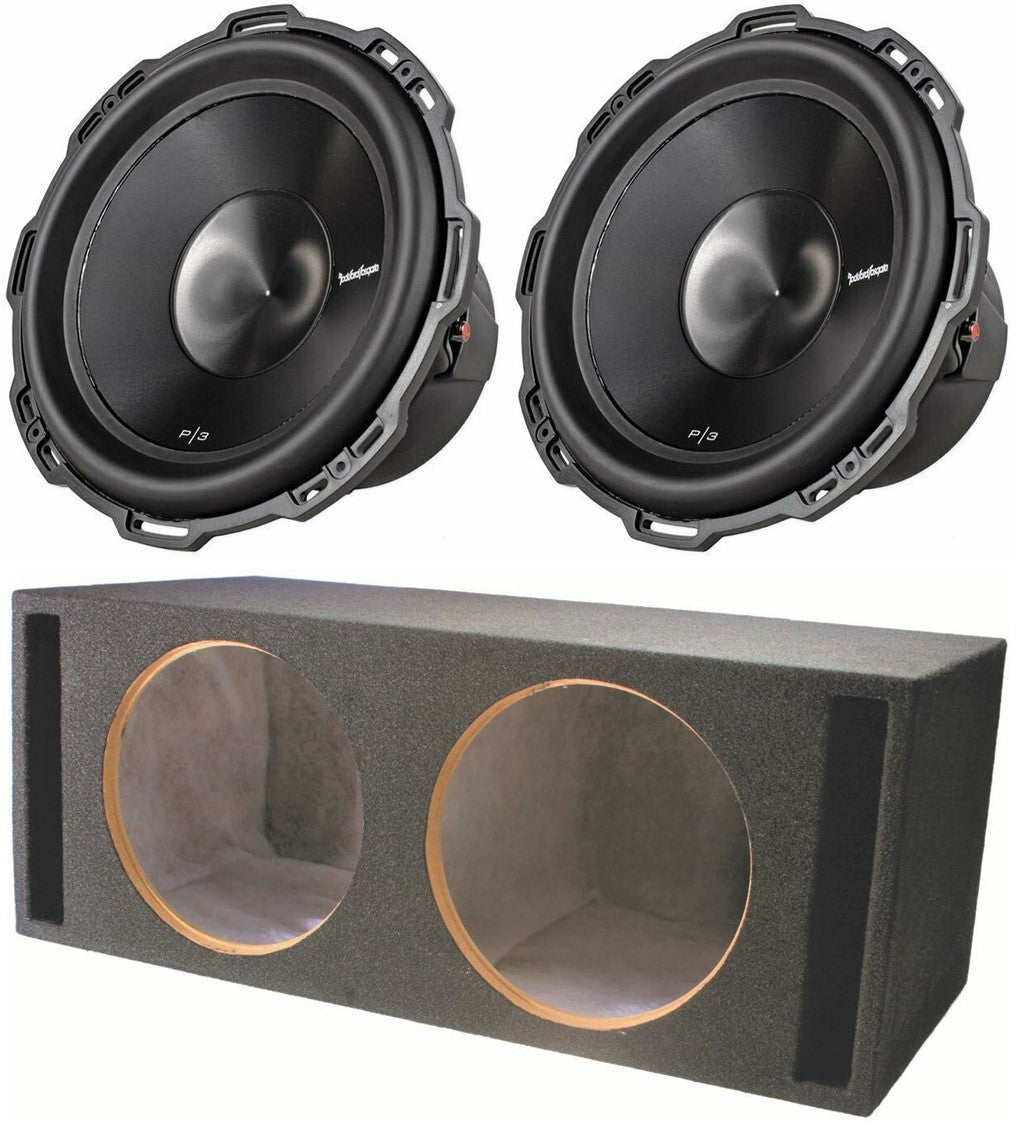 2 Rockford Fosgate P3D4-15 15" 2400w Car Subwoofers +Matched Absolute Sub Box Enclosure