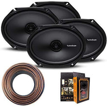 Load image into Gallery viewer, 2 Pair Rockford R168X2 Prime 6x8 Inches Full Range Coaxial Speaker with 18 Gauge 100 FT Speaker Wire and Free Mobile Holder