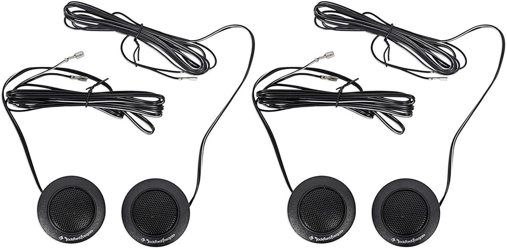 2 Pair Rockford Fosgate R165X3 6.5" 180W  Coaxial Speakers + R1T-S 1-Inch Tweeter Kit