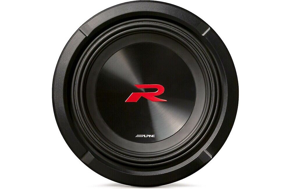 2 Alpine R2-W8D4 8" R Series 1,000 Watt Car Audio Subwoofer, 4 Ohm, Dual VC Sub + KTE-8G.3 Grille